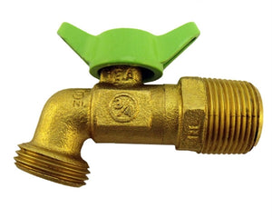 3/4" Quarter Turn Brass Hose Bibb Lead Free