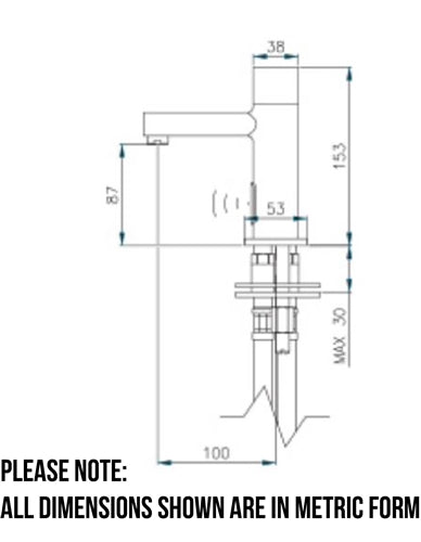 Push Button Self-Closing Basin Mixer