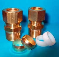 Brass 1/2" IPS x 5/8" OD Complete Male Adapter Kit