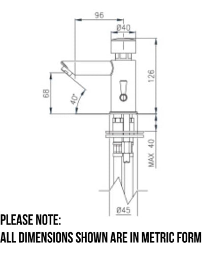 Push Button Self-Closing Basin Mixer