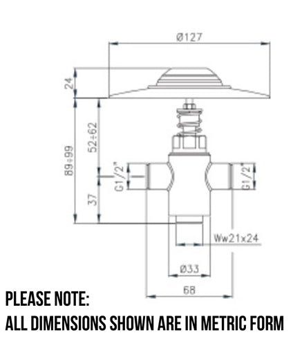 Concealed Kick Valve | Self-Closing