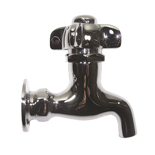 Cross Handle Self-Closing Wall Faucet