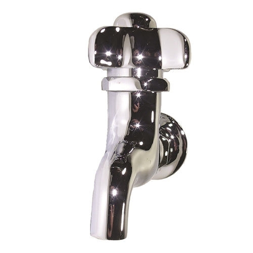 Cross Handle Self-Closing Wall Faucet