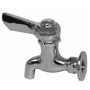 Lever Handle Self-Closing Wall Faucet, 1/2-Inch FPT