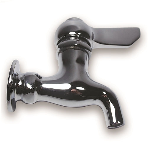 Lever Handle Self-Closing Wall Faucet, 1/2-Inch FPT