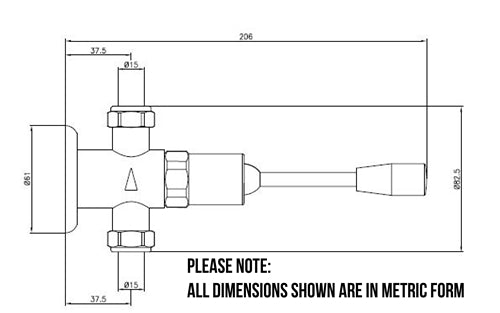 External Shower Valve | Self-Closing Lever Handle