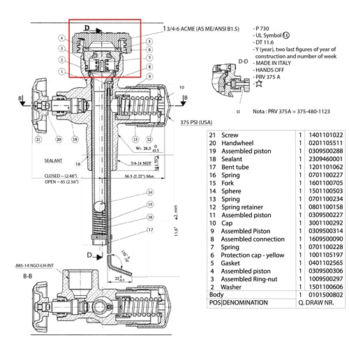 100-lb. Propane Tank Multi-Valve