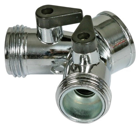 Siamese Wye Hose Connector w/ Shutoff